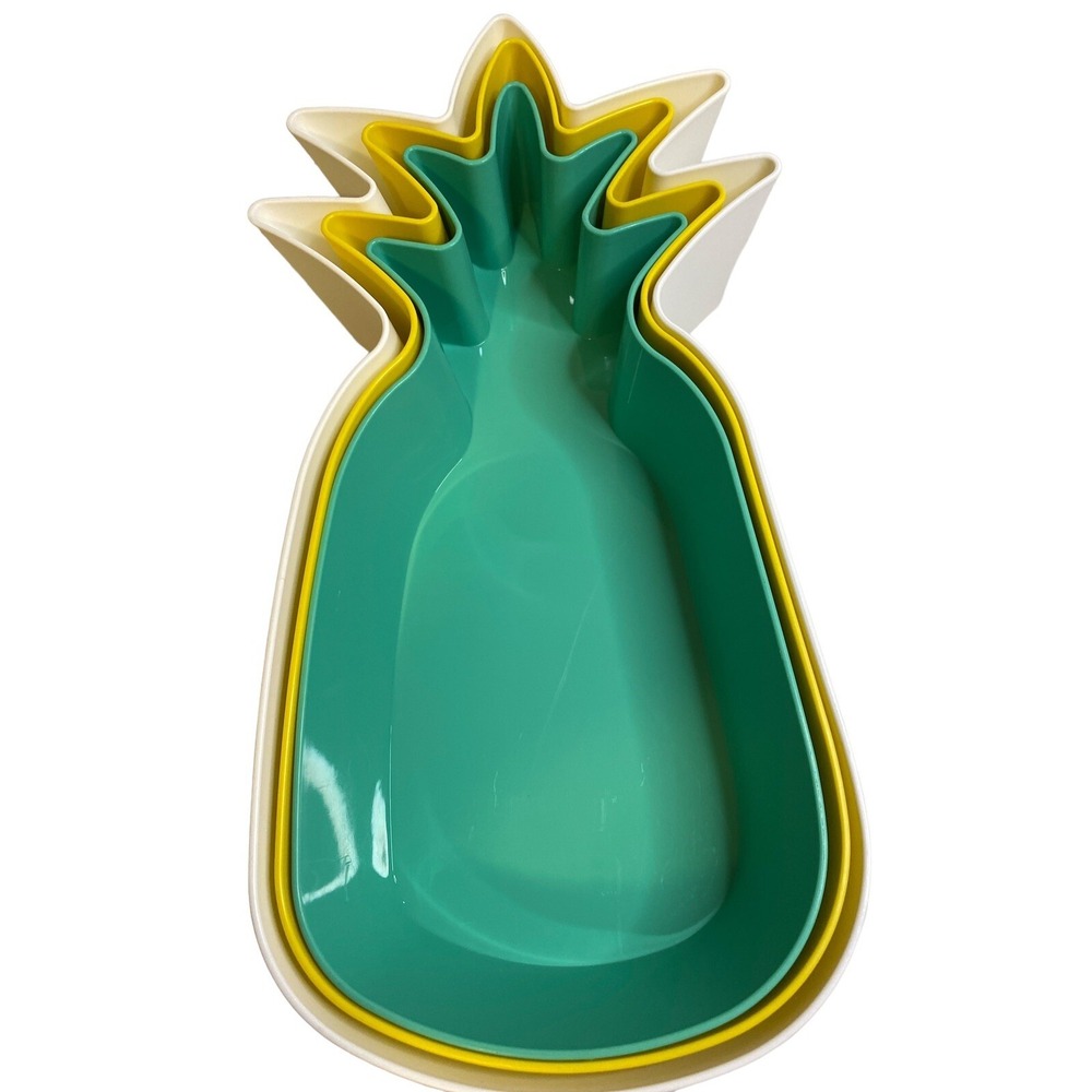 STACKABLE PLASTIC PINEAPPLE SERVING TRAYS FROM TARGET